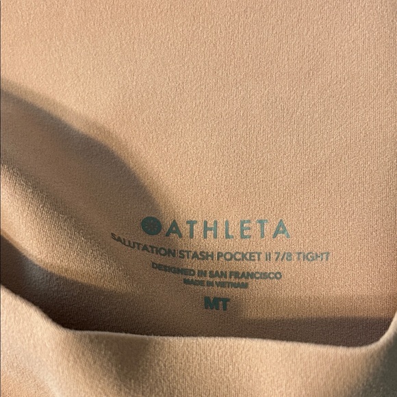 Athleta Light Pink 7/8 Tights - Picture 2 of 4